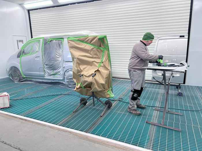 Inside Stanways Autobodies Rowley spray booth