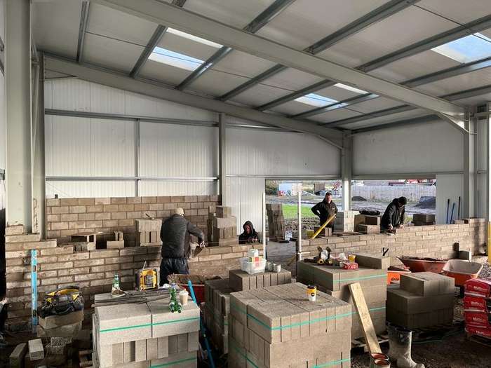 Stanways Autobodies new facility exterior cladding